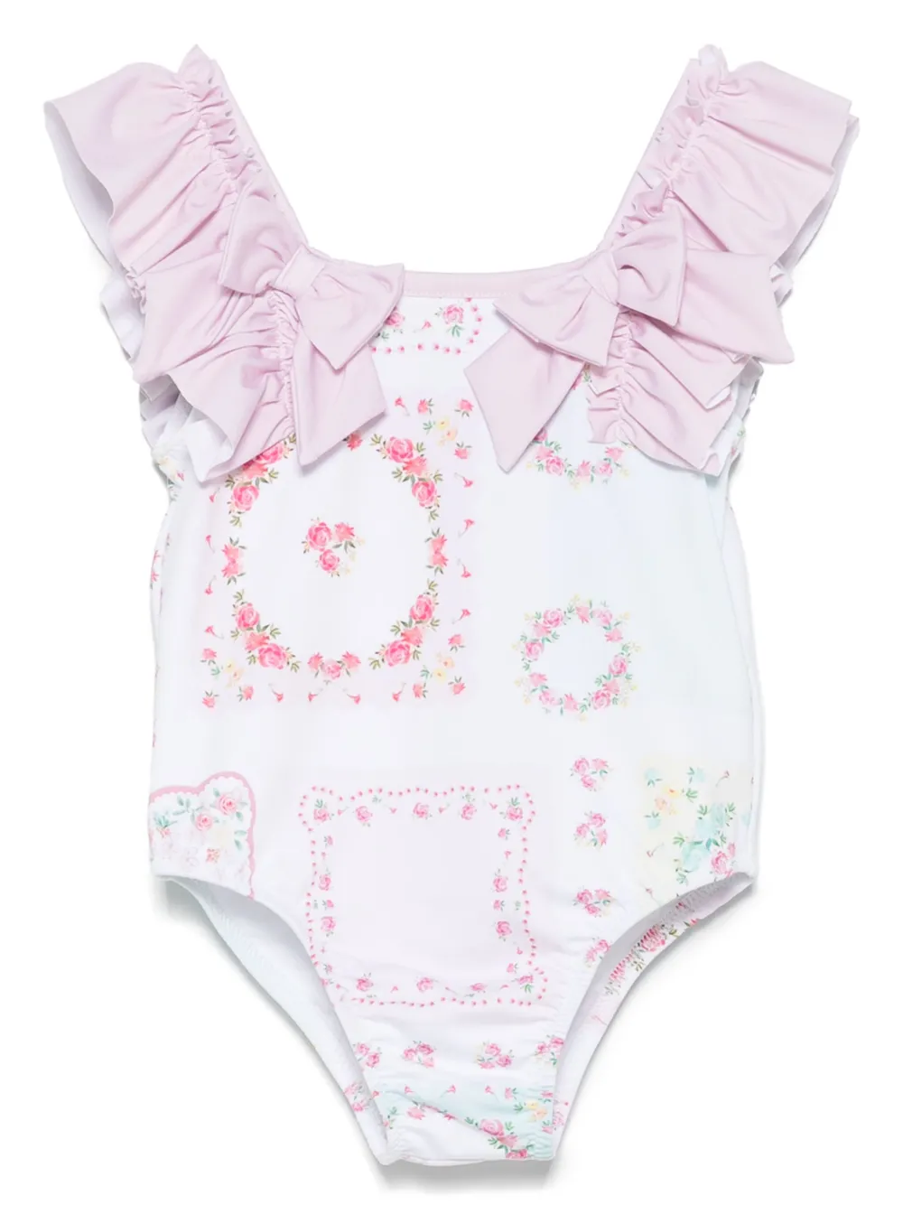 

Купальник с цветочным принтом Patachou, белый