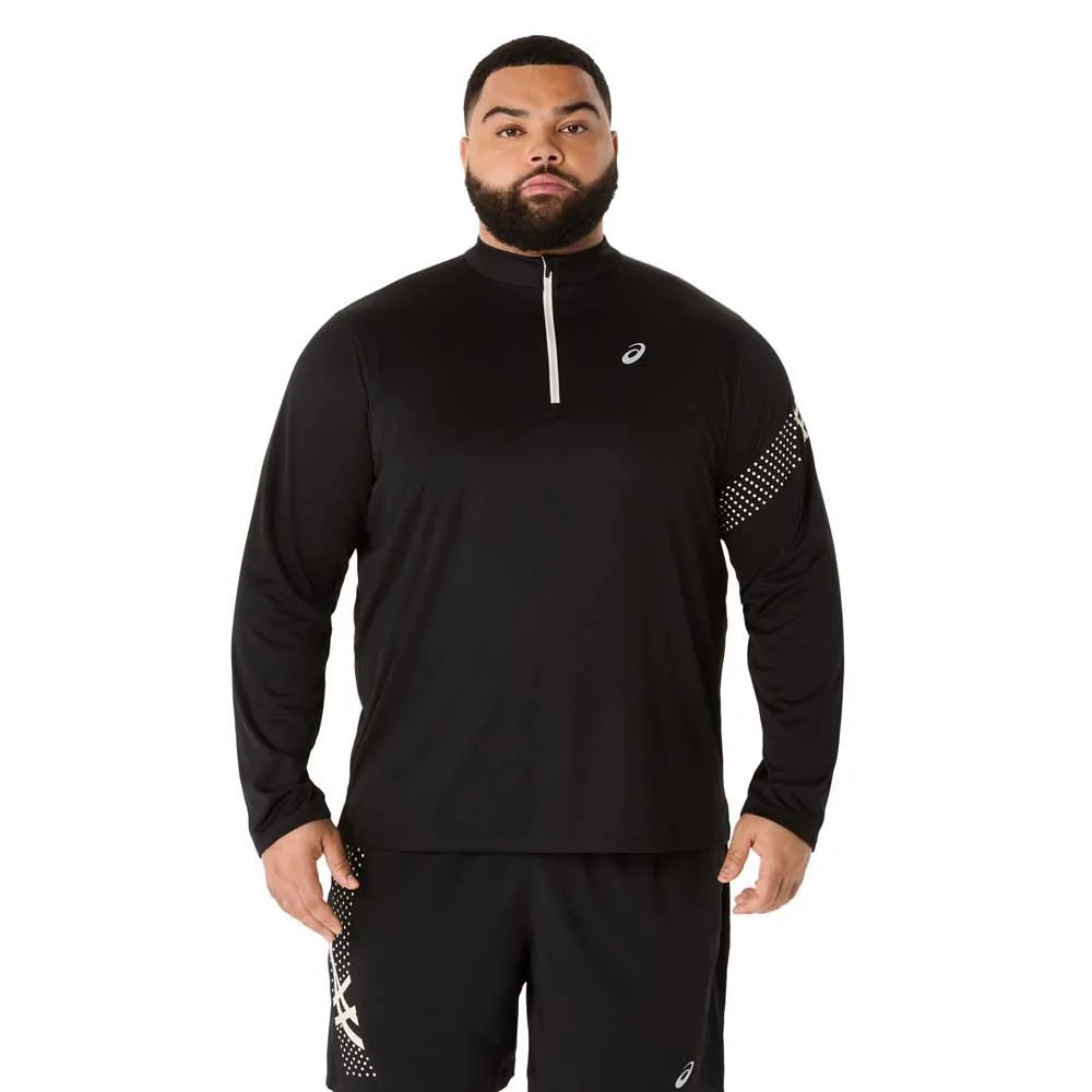 

Лонгслив Asics Icon half zip, черный