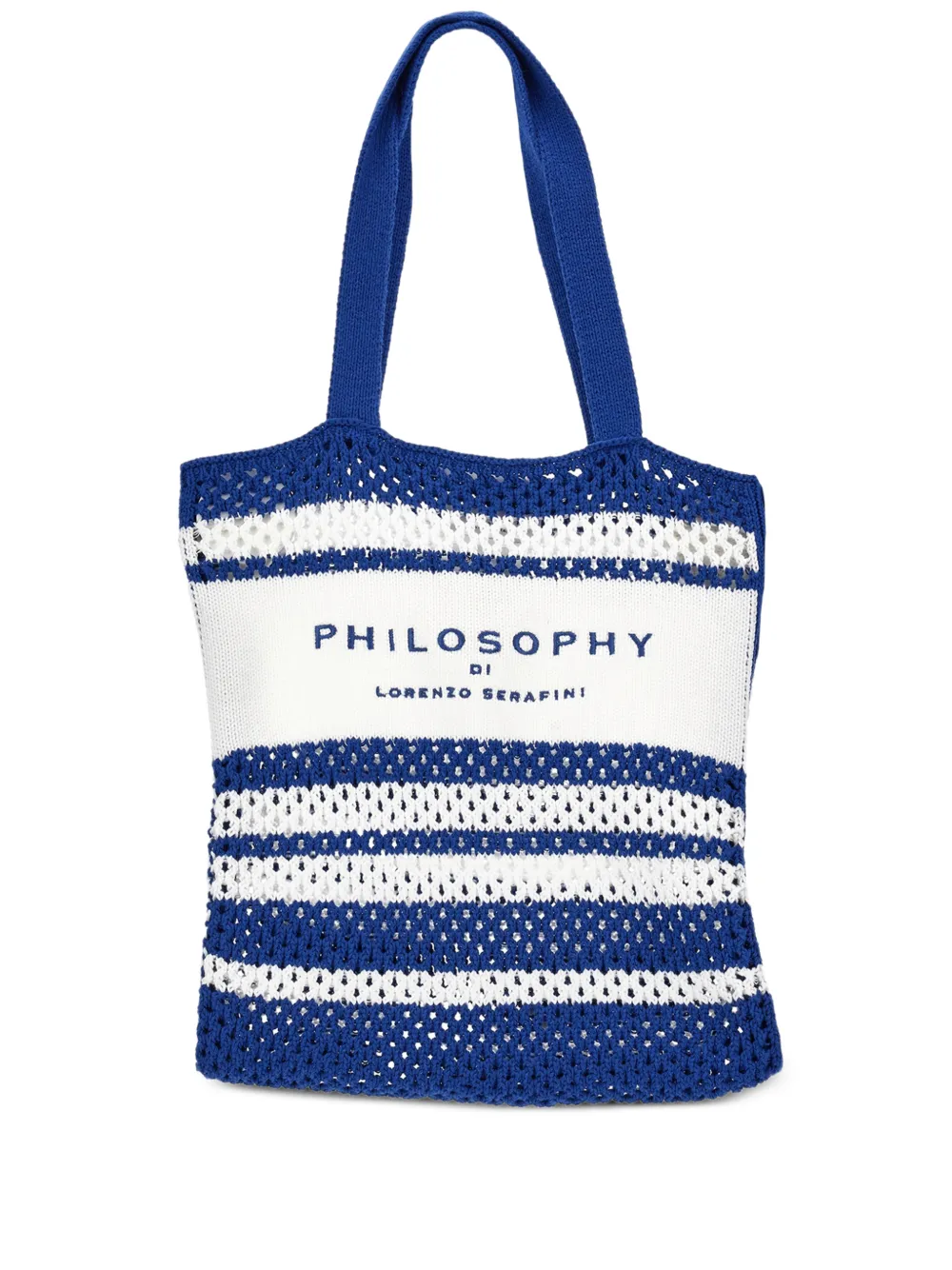 

Трикотажная сумка в полоску Philosophy Di Lorenzo Serafini Kids, синий