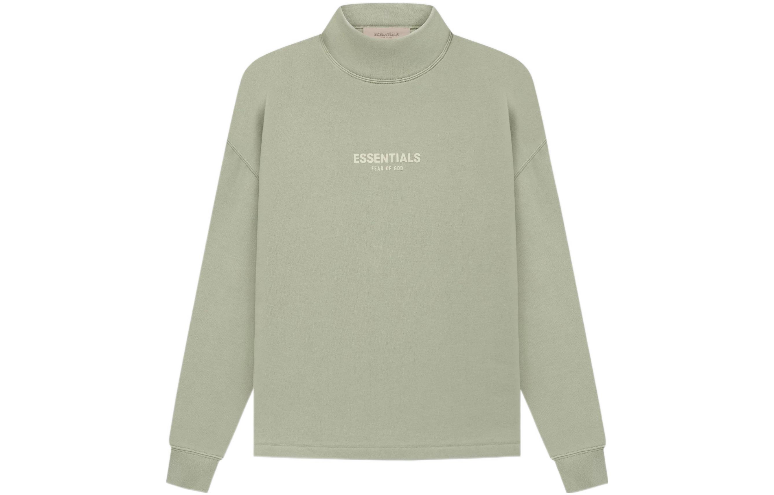 Расслабленный воротник-стойка Fear Of God Essentials, серо-зеленый — фото 2