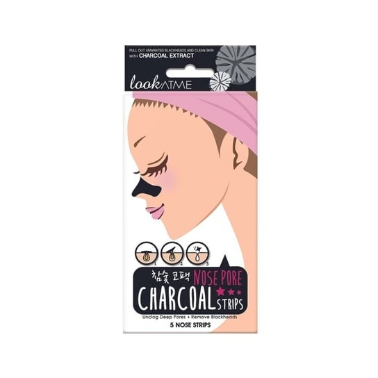 

Очищающие полоски для носа с углем, 5 шт. Look At Me, Nose Pore Strips Charcoal