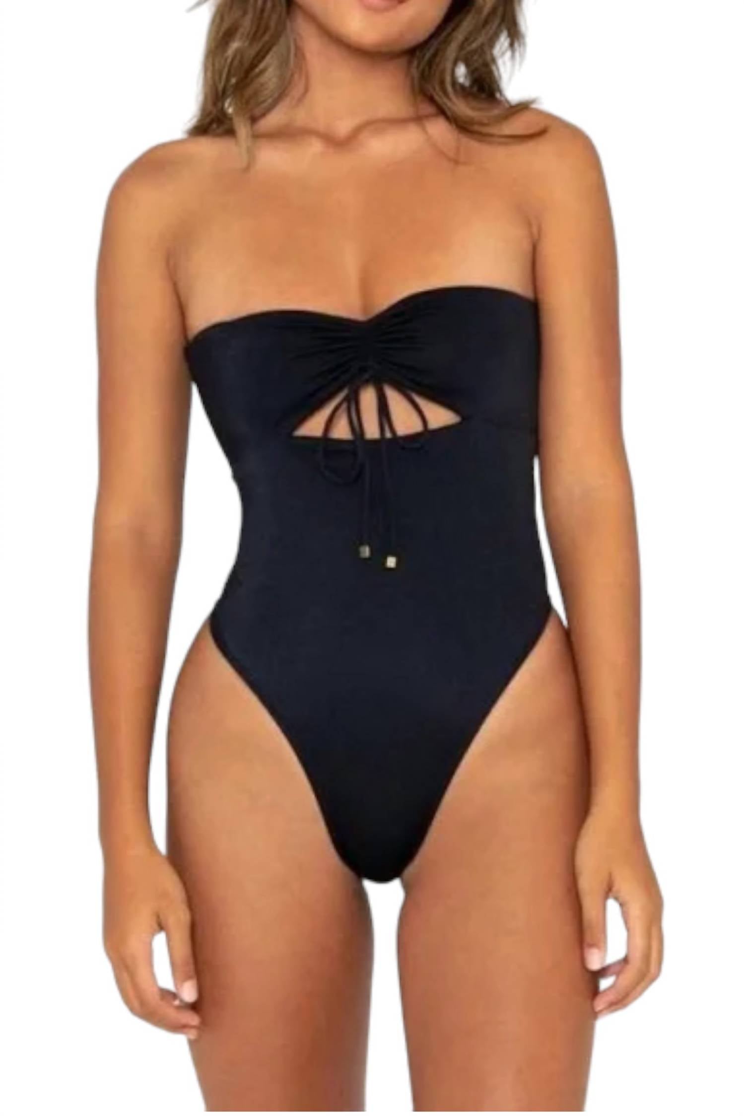 

Максим Неро цельный женский купальник в черном цвете Sommer Swim