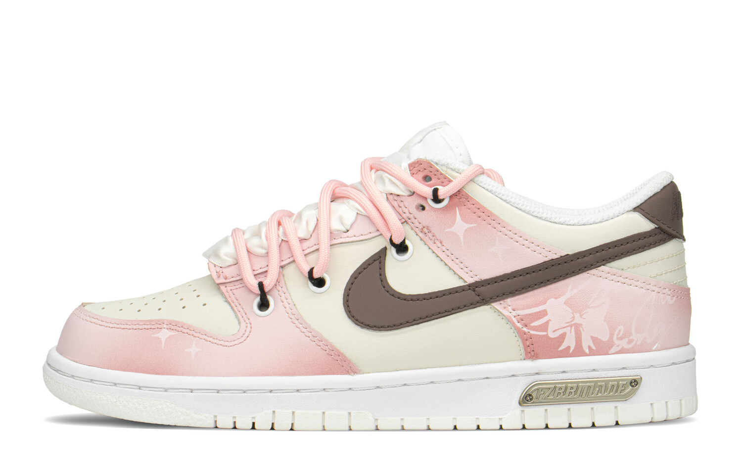 Кроссовки Nike Dunk Skateboard Shoes Women's Low-Top Khaki Pink