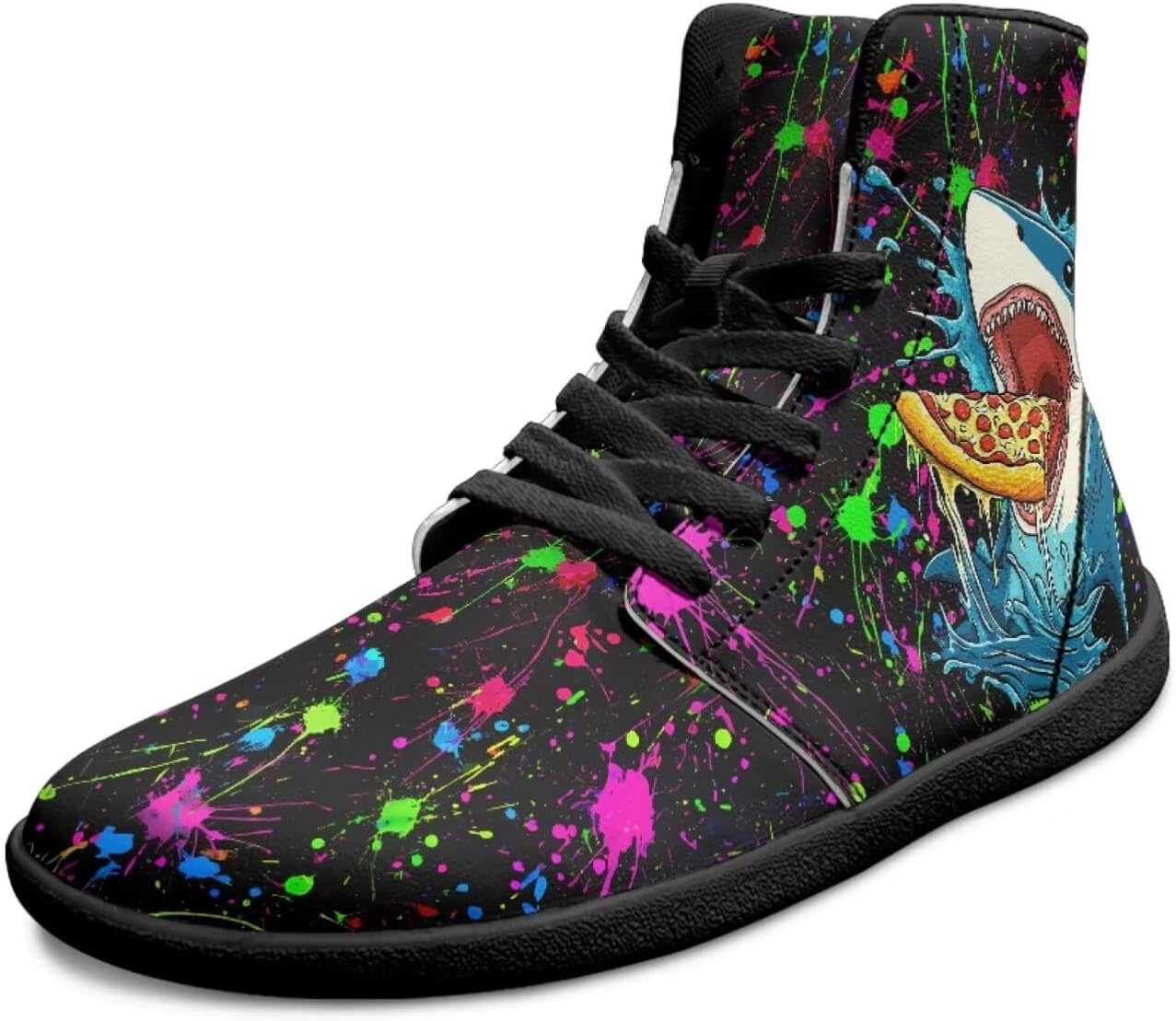 

Высокие мужские кроссовки для ходьбы босиком, противоскользящие, на шнуровке, с широким носком, повседневные, дышащие, для ходьбы и тренировок Xixirimido, Shark