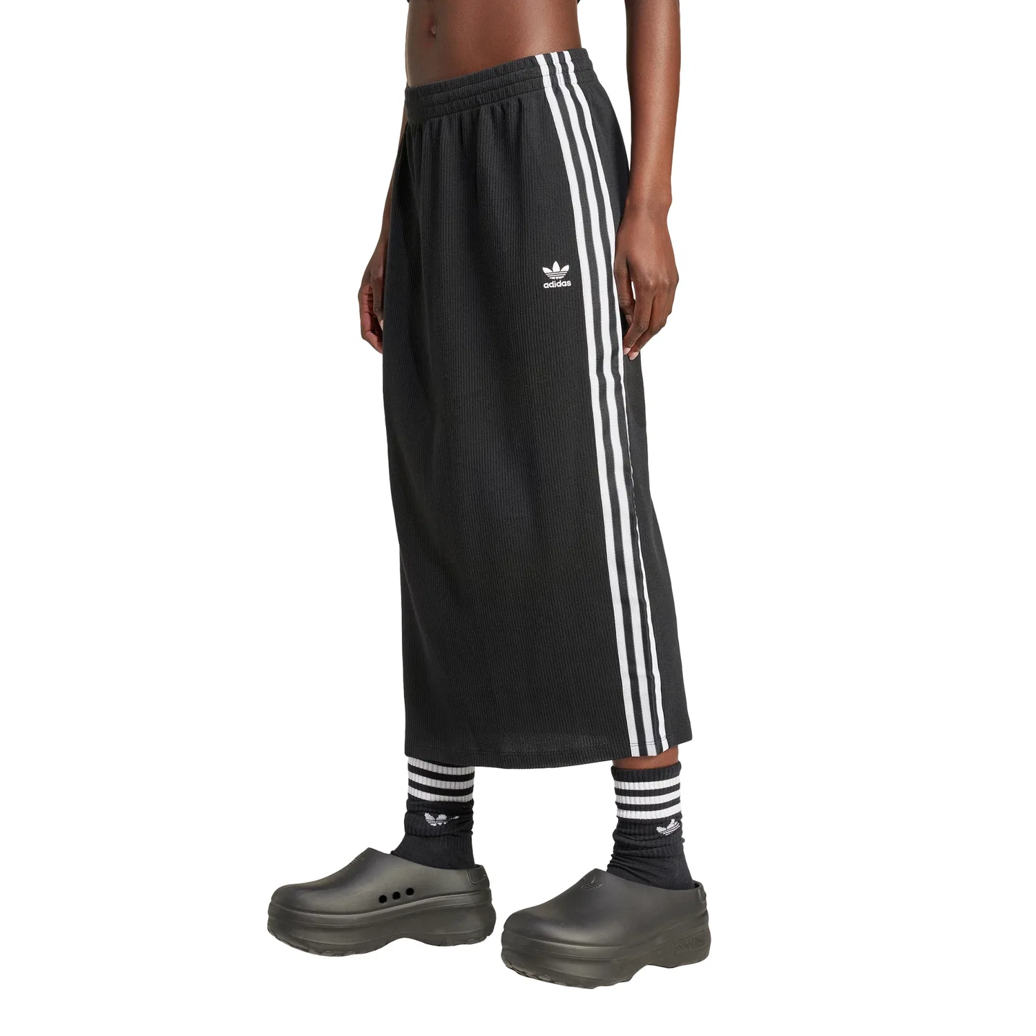 Женская вязаная юбка чёрного цвета от Adidas — фото 4