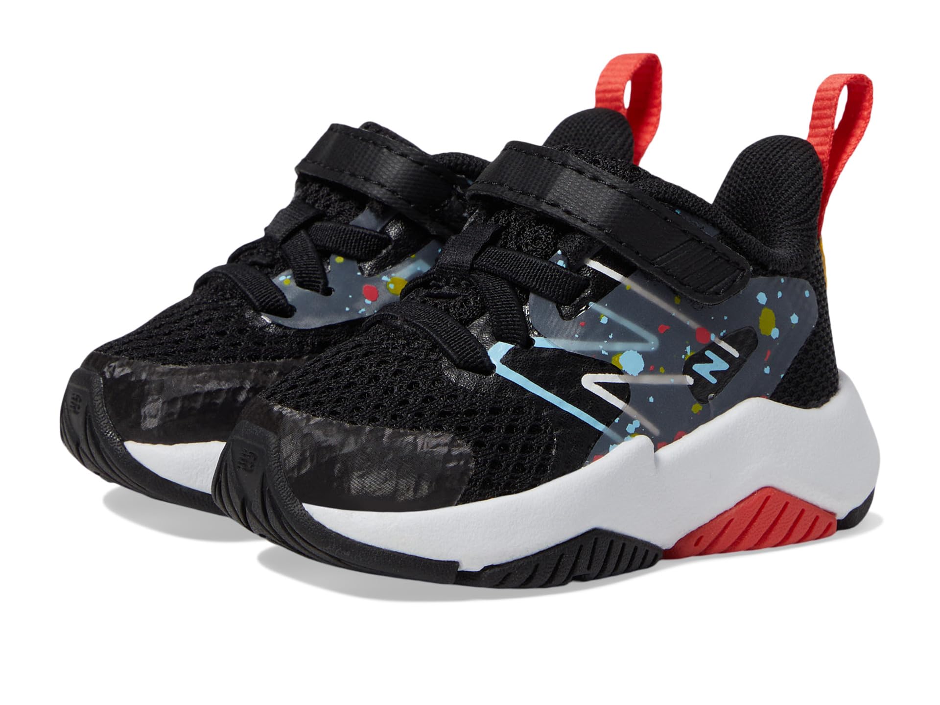 

Кроссовки New Balance Kids Rave Run V2 Bungee Lace With Top Strap, Black/Blast Red