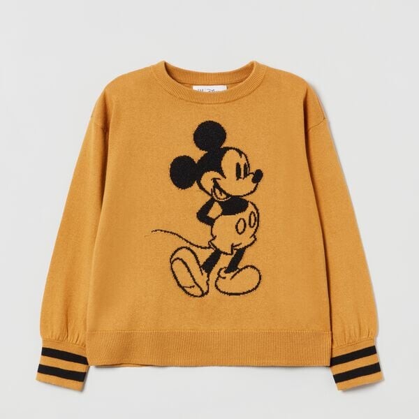 

Пуловер с жаккардовым узором дисней микки маус Gap, желтый