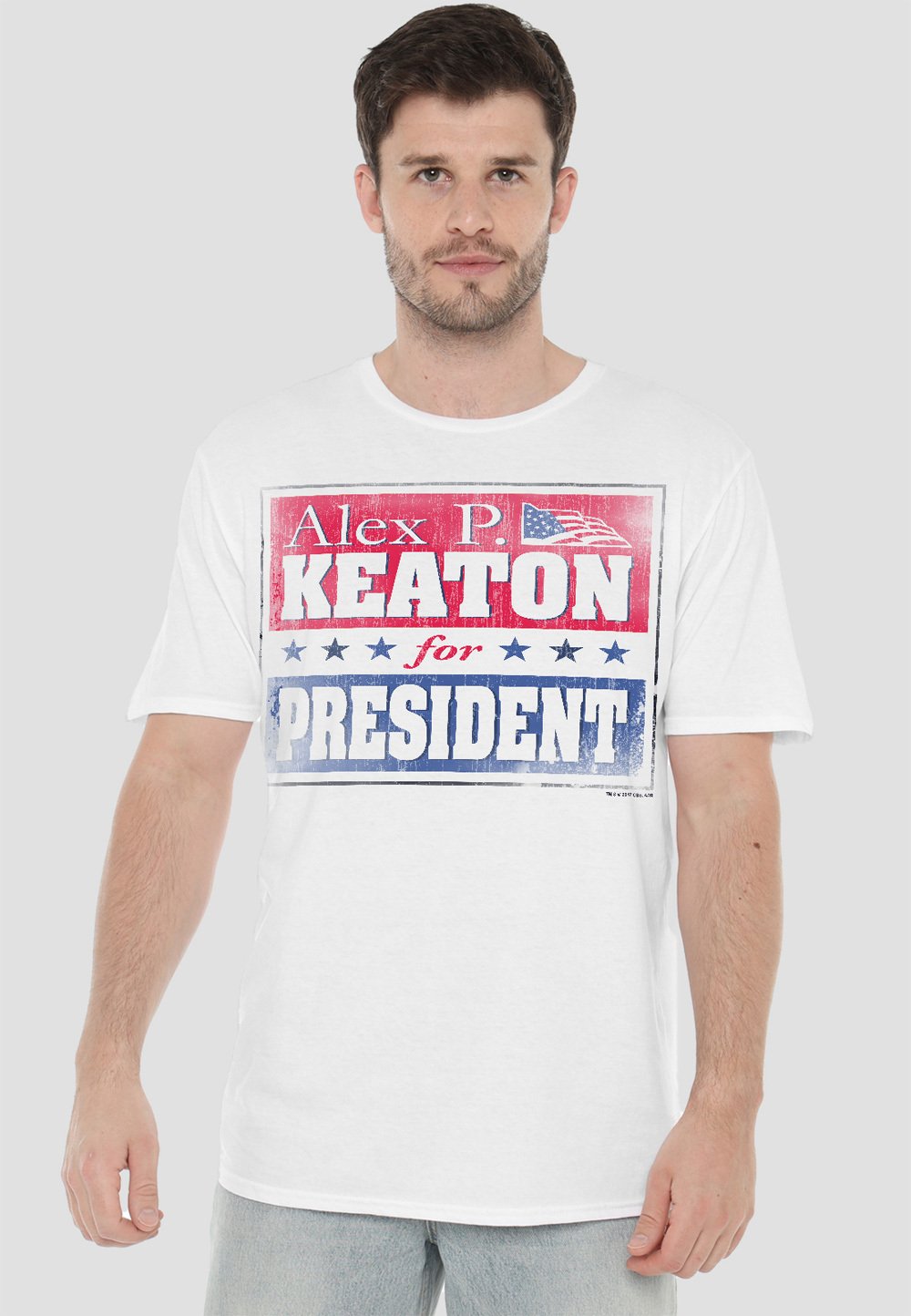 

Футболка с принтом FAMILY TIES ALEX FOR PRESIDENT Cotton Soul, белый