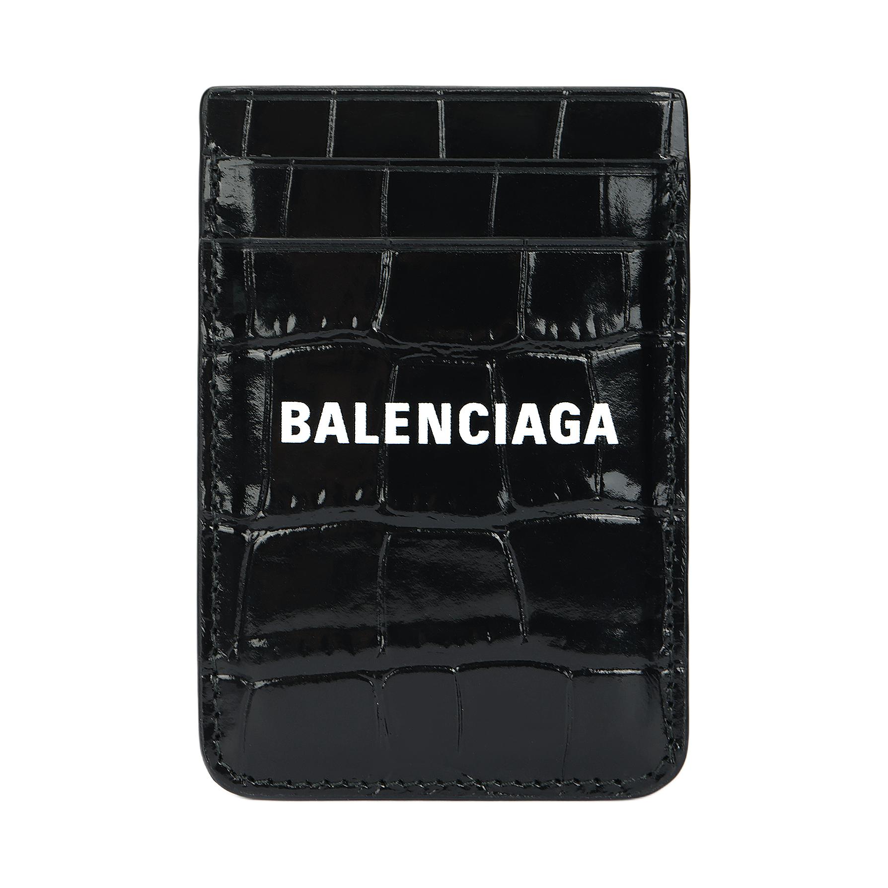 

Женский кардхолдер из телячьей кожи черный Balenciaga