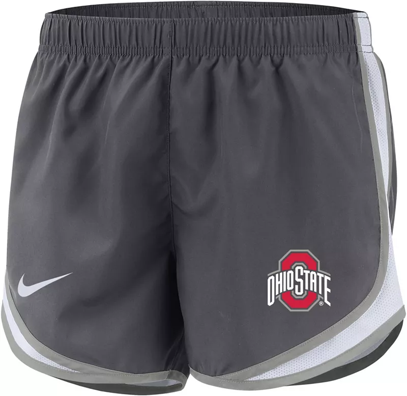 

Женские серые шорты Nike Ohio State Buckeyes Dri-FIT Tempo