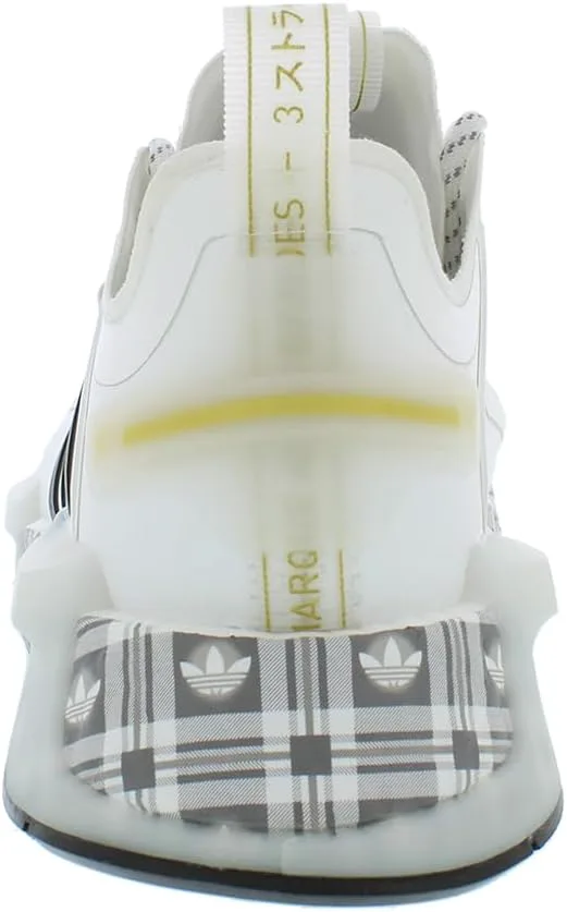 Детские кроссовки для бега Adidas NMD_V3, белый/черный/золотой — фото 2