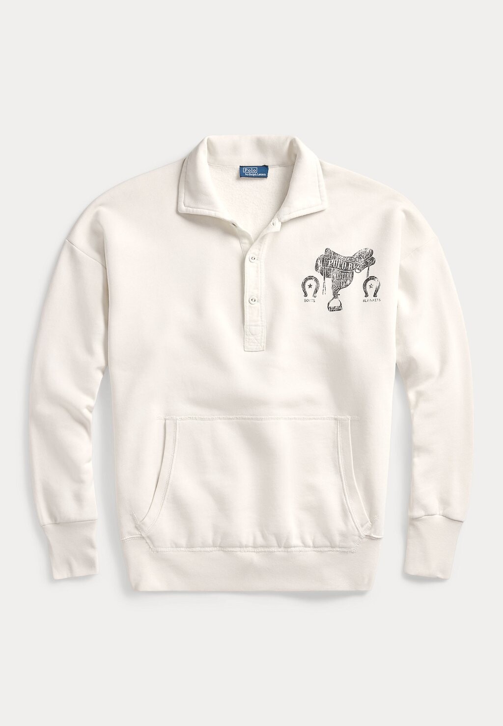 

Толстовка GRAPHIC FLEECE QUARTER-PLACKET PULLOVER Ralph Lauren, кремовый