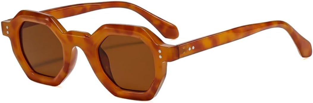 

Солнцезащитные очки с защитой UV400 | Маленькие заклепки, леопардовый принт, синий | для женщин и мужчин, для занятий спортом на открытом воздухе и вождения DSVIGF, Amber Tea