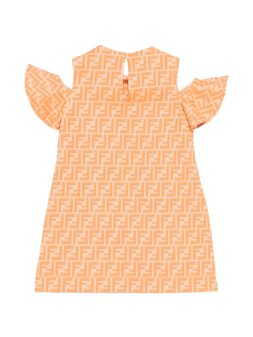 Платье с круглым вырезом Fendi Kids, оранжевый — фото 2