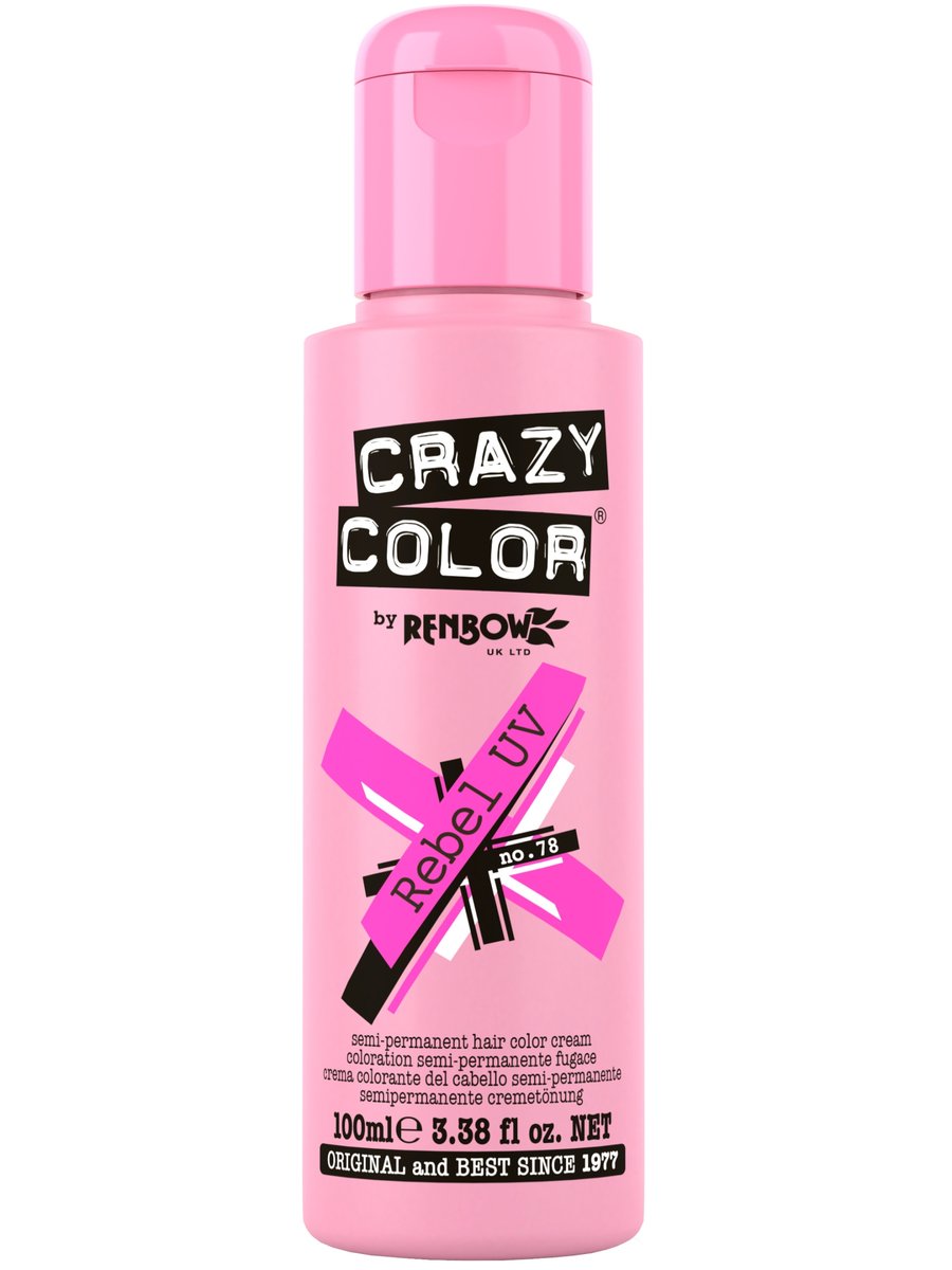 

Тоник для волос Crazy Color Neon Pink UV 78 Rebel 100 мл