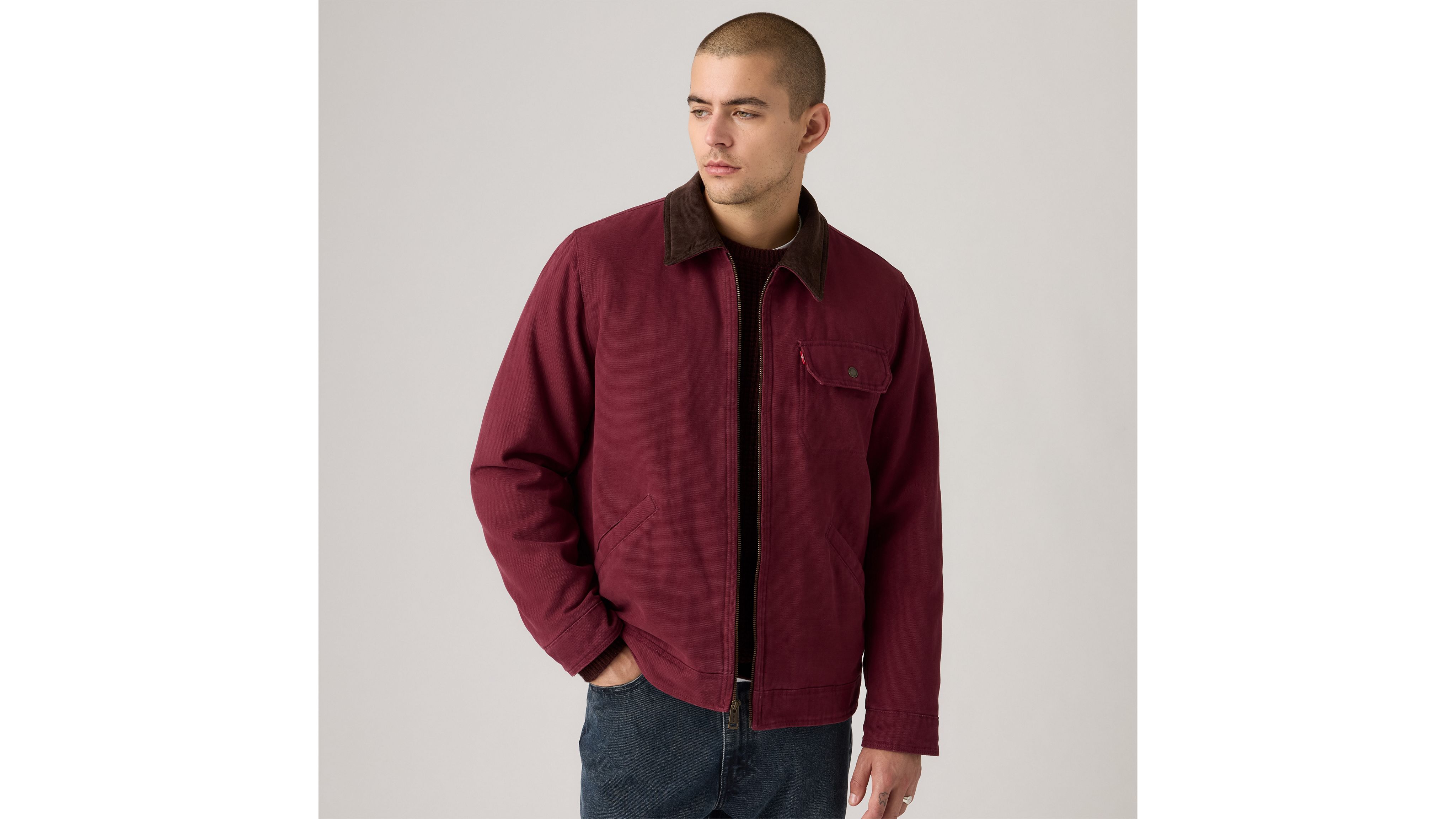 

Куртка Depot из хлопкового полотна с подкладкой-одеялом Levi's, Port - Red