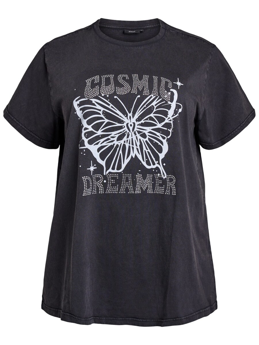 

Рубашка Zizzi EVIBA, цвет Grey/Dark grey