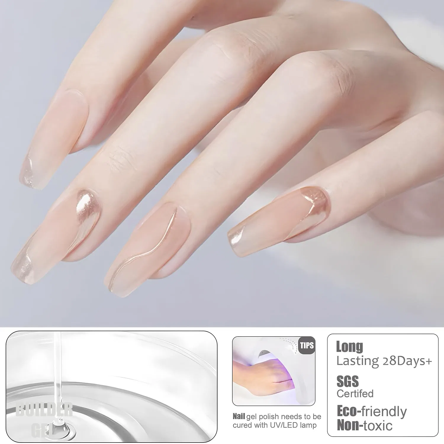 Матовое верхнее покрытие для гель-лака «Powder Resistant» от Vishine Vishine — фото 3