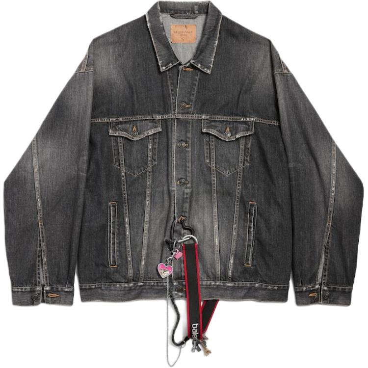 

Balenciaga Джинсовая куртка с массивными подвесками, Dark Gray