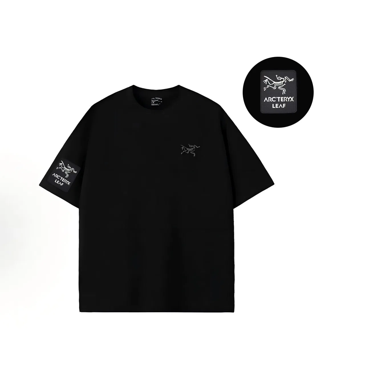 Футболка хлопковая с логотипом Arcteryx Kragg Crew Neck черная — фото 3