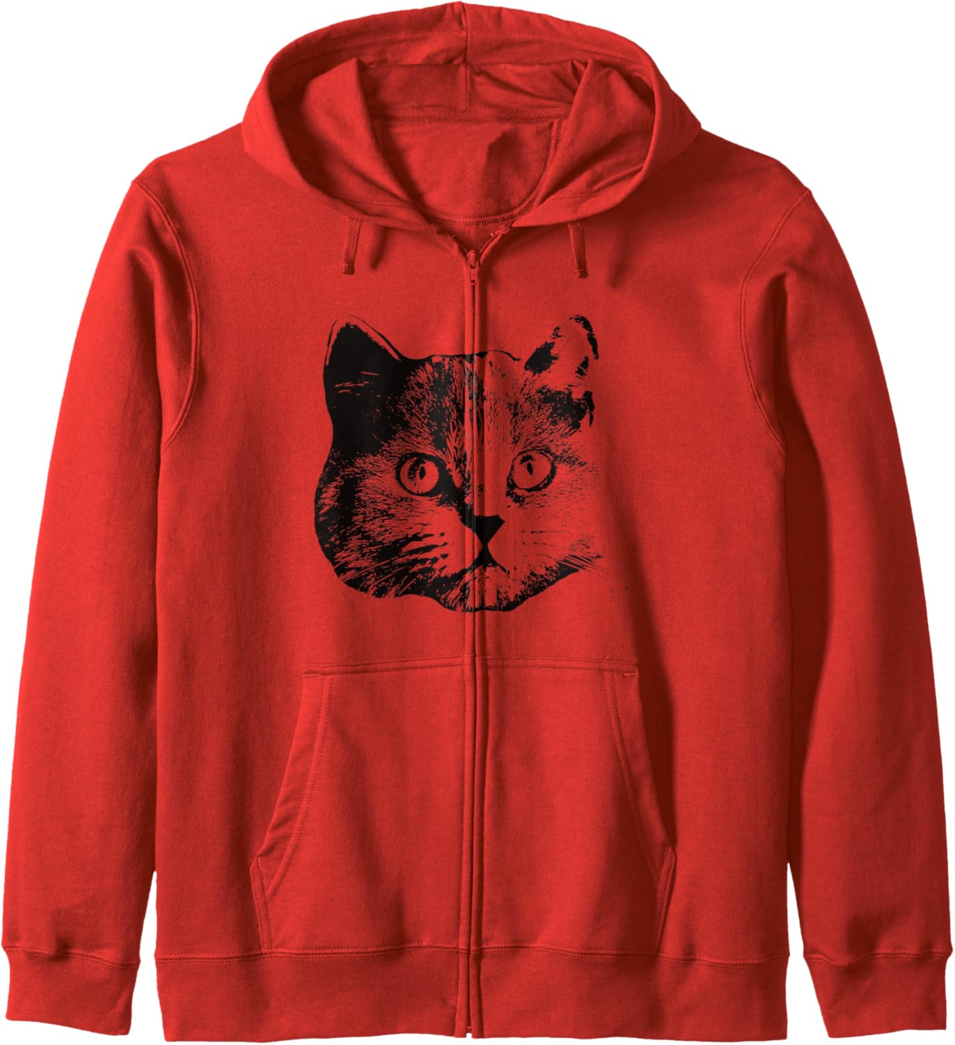 

Британская толстовка на молнии с длинными волосами British Longhair, красный