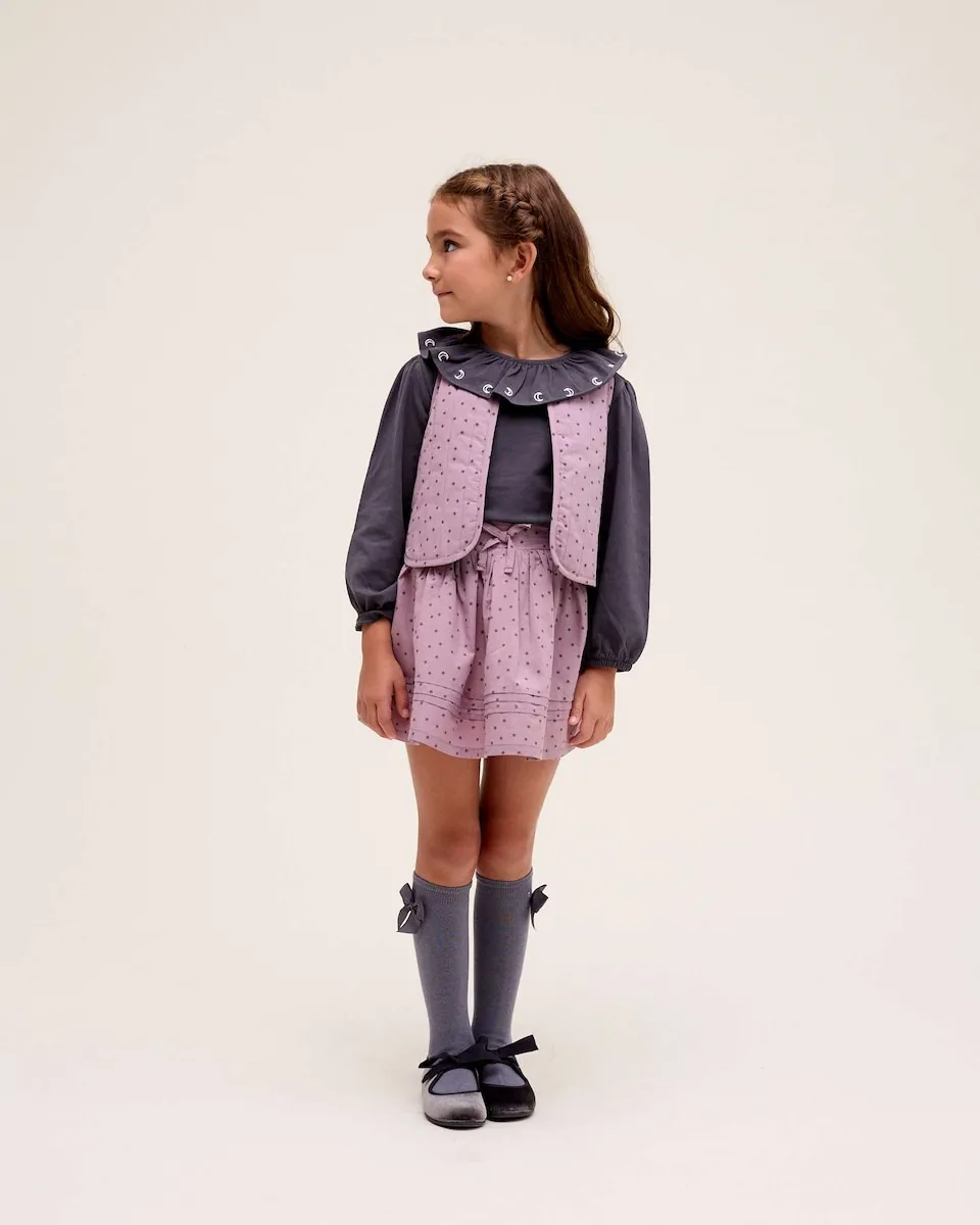 

Короткая детская юбка с звездным принтом Dadati, розовый