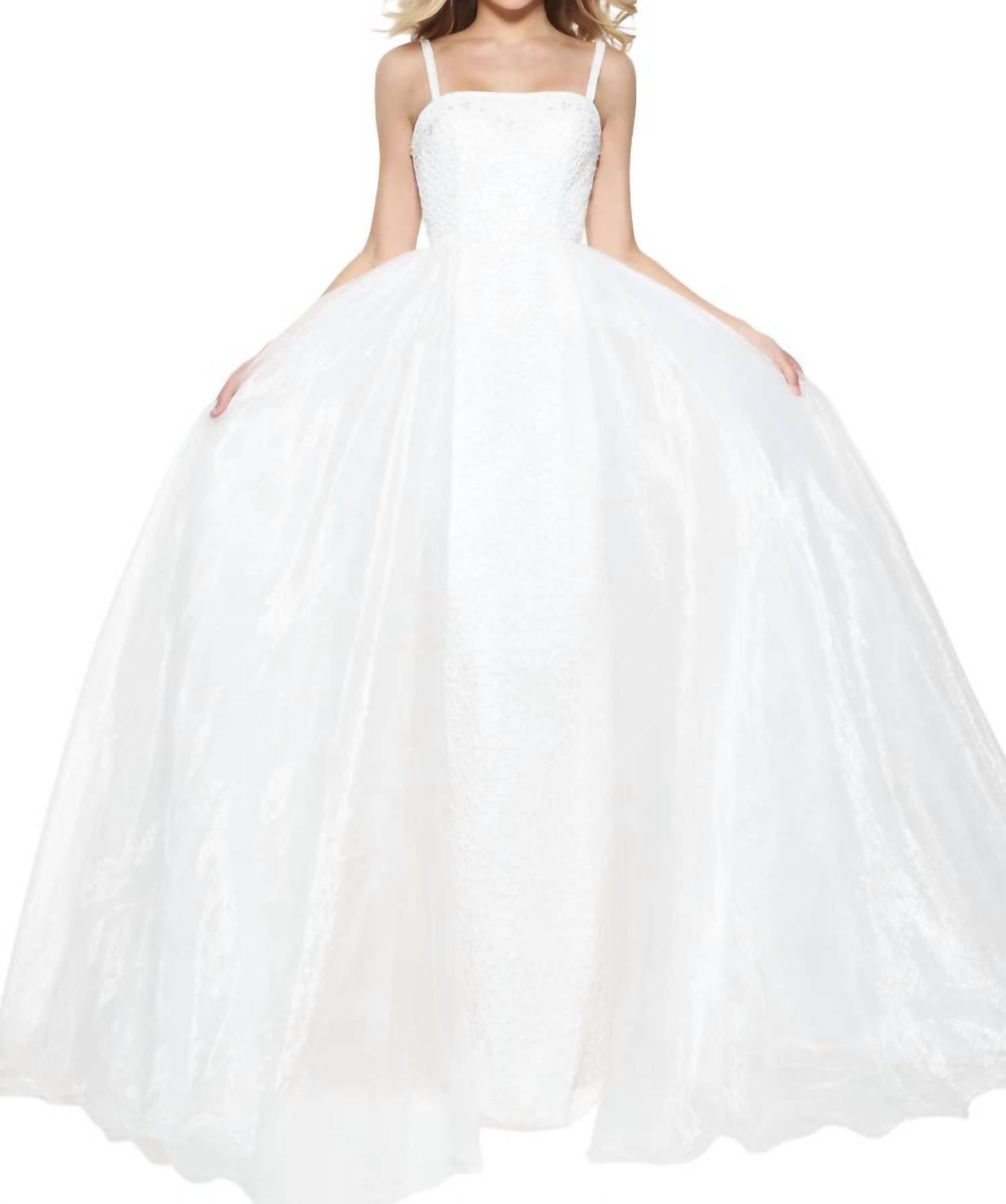 

Свадебное платье А-силуэта цвета слоновой кости Sherri Hill