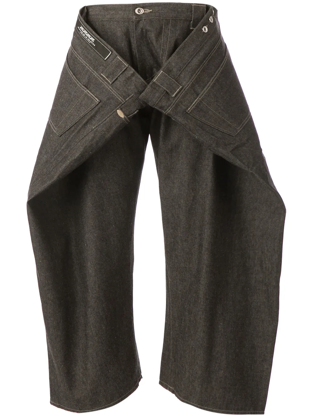 

Широкие джинсы с декоративными складками спереди Anrealage, синий