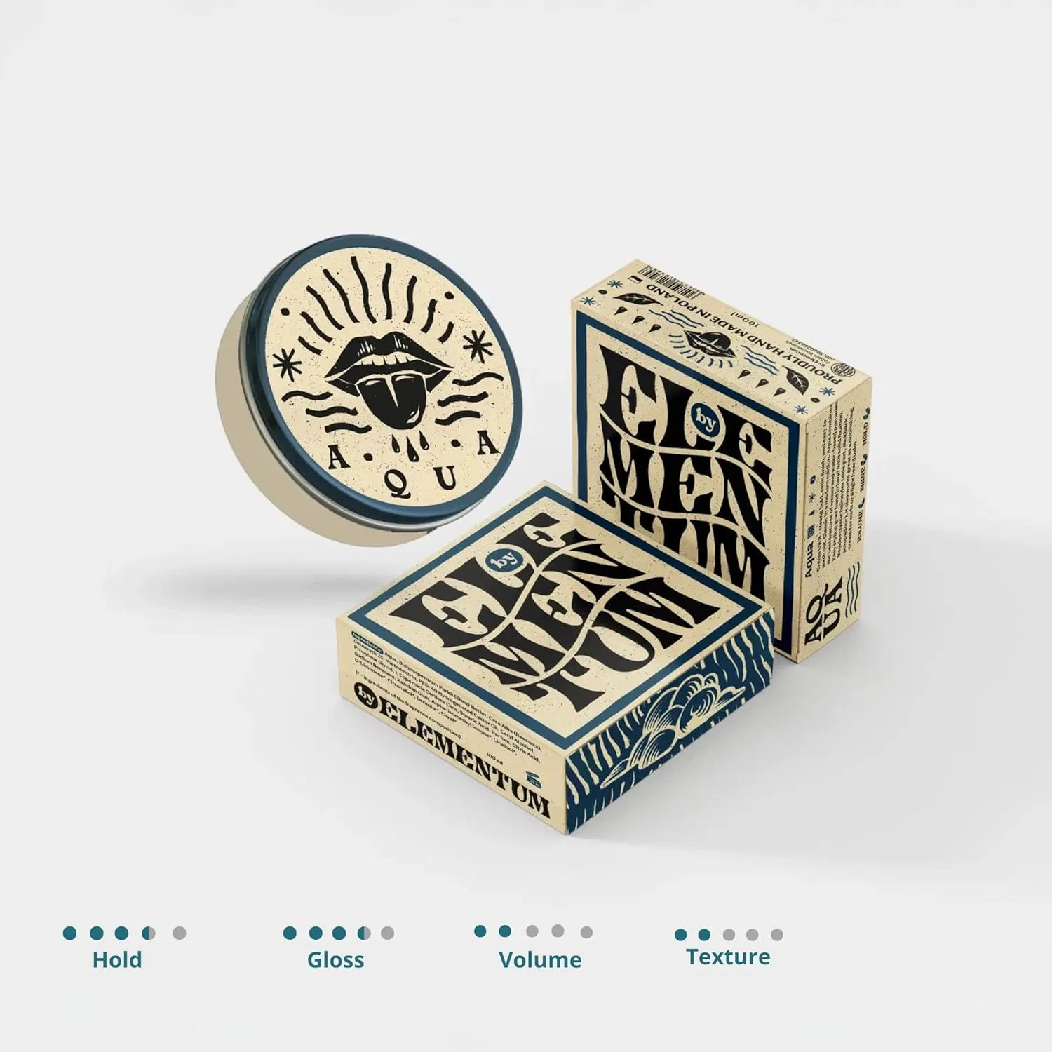 Помада для волос Aqua Hair Pomade Strong Hold 100 мл By Elementum — фото 2