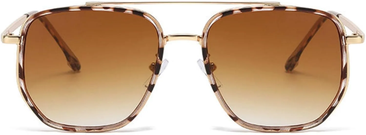 

Винтажные квадратные солнцезащитные очки-пилот большого размера Willochra для женщин и мужчин, с двойной перемычкой, в стиле 70-х. Модные и стильные очки, C3