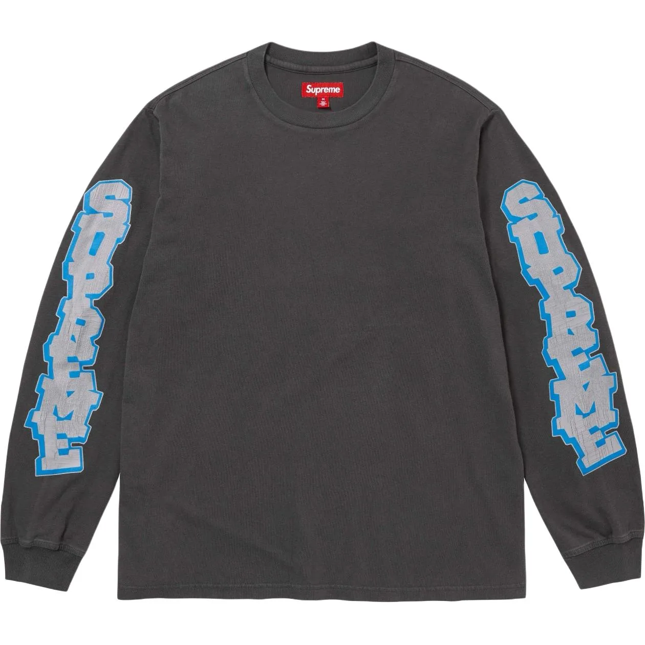 Футболка с длинными рукавами и прорезями SS26 WEEK1 Unisex Supreme, черный