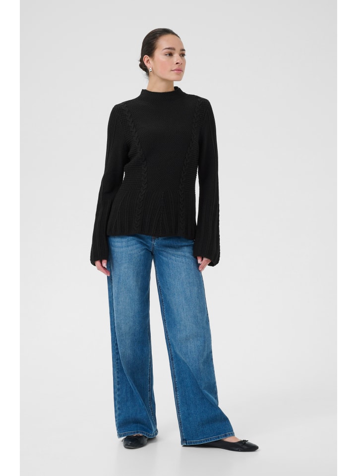 

Kaffe Вязаный свитер KAdolria облегающего кроя, черный, глубокий