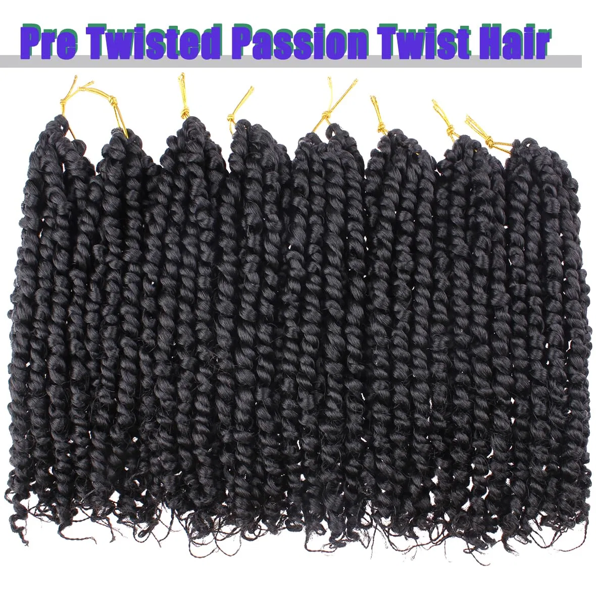 Искусственные волосы для плетения «Passion Twist» 10 дюймов от Leeven Leeven, 1B# — фото 2