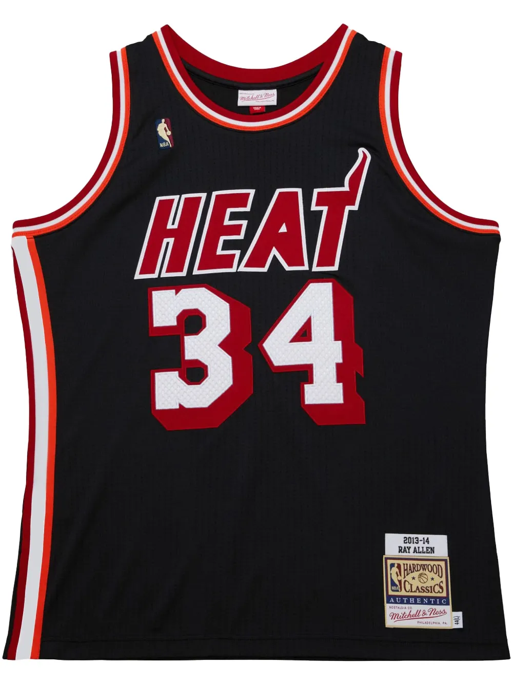 

Футболка Hardwood Classics Authentic NBA Miami Heat 2013-14 Ray Allen Mitchell & Ness, черный
