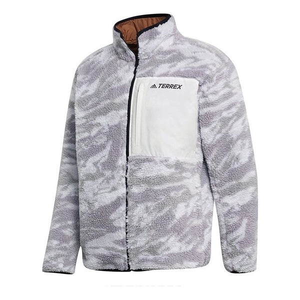 

Куртка adidas Xplr Sherpa F Reversible Outdoor Sports Jacket Gray, серый