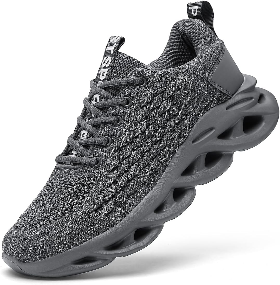 

Мужские теннисные кроссовки для ходьбы, дышащие, ультралегкие, повседневные спортивные и стильные для тренажерного зала Homass, серый