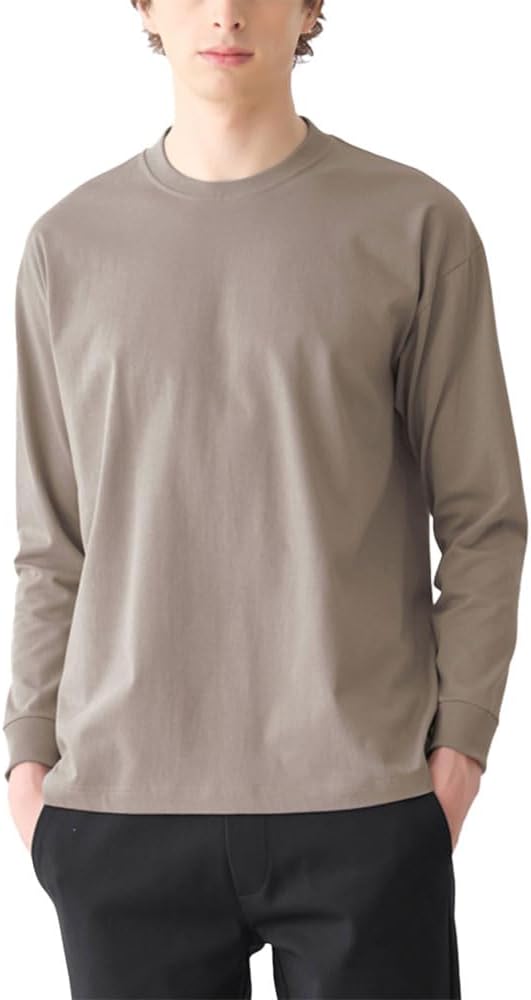 

Мужская футболка Body Wild из базового хлопка с круглым вырезом и длинным рукавом, серый