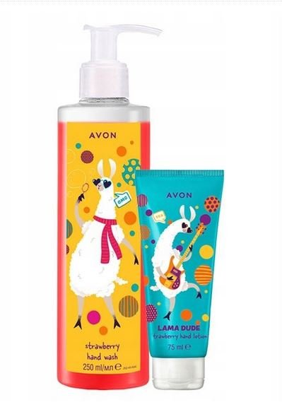 

НАБОР ИЗ 2 КОСМЕТИЧЕСКИХ СРЕДСТВ AVON FUNNY LAMA КЛУБНИЧНОЕ МЫЛО + КРЕМ