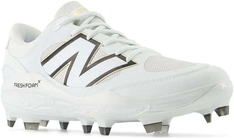 Бейсбольные кроссовки New Balance Fresh Foam 3000 V7 для мужчин, белый/черный — фото 3