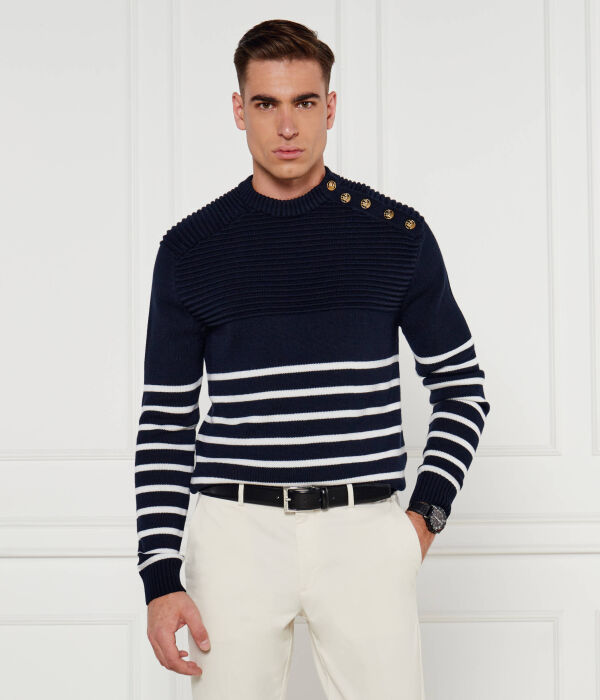 

Свитер шерстяной Emporio Armani Regular Fit, синий