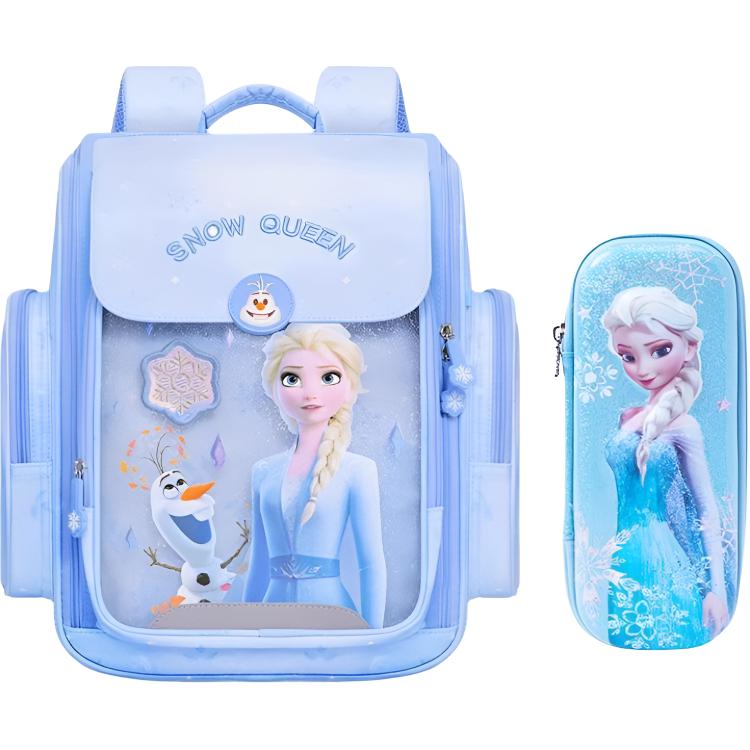 

Disney Полиэстеровый вместительный рюкзак для школьников с молнией, Blue+Pen Pouch
