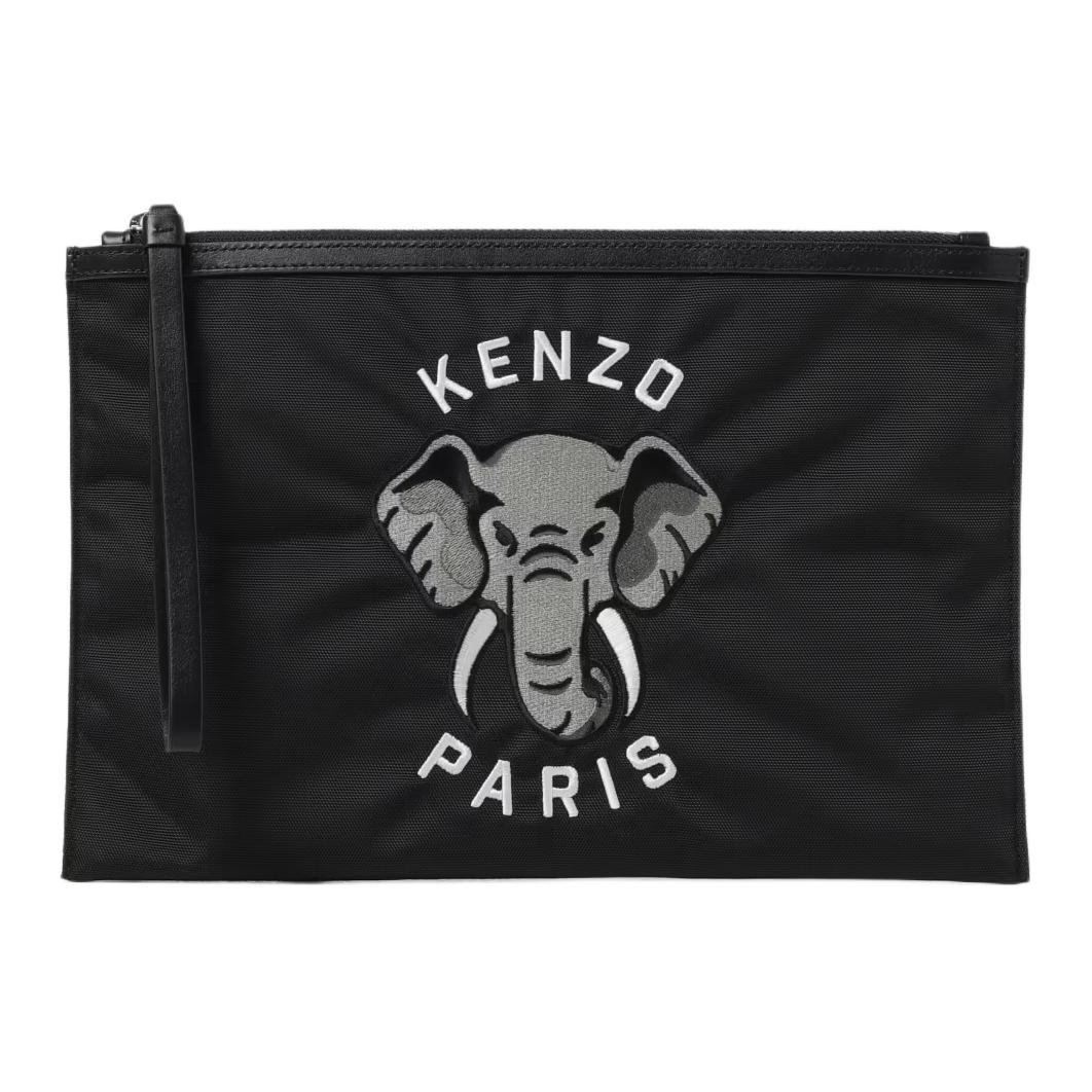 

KENZO Сумка-клатч из полиэстера, большая, мужская, черная