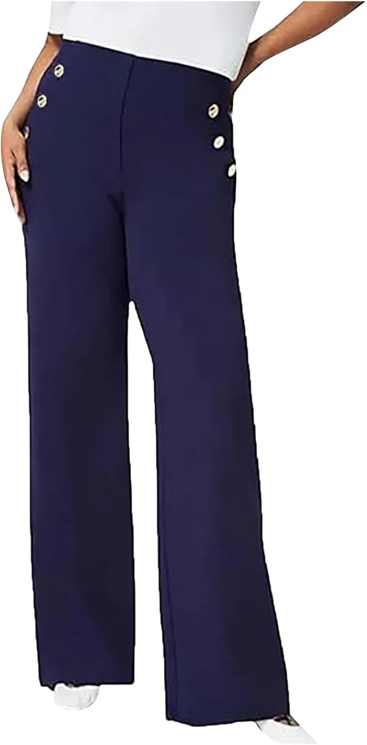 

Женские брюки с высокой талией и карманами