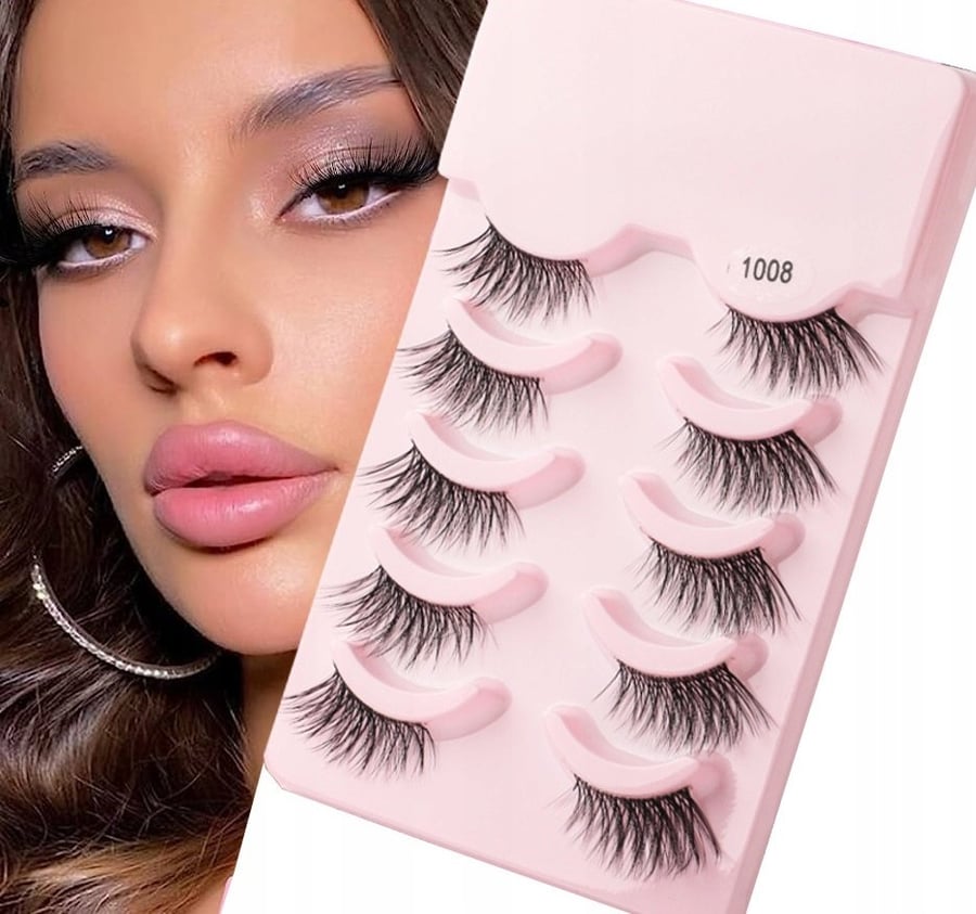 

Набор из 5 полосок накладных ресниц Halfs Eye Accent 1008 Puderek