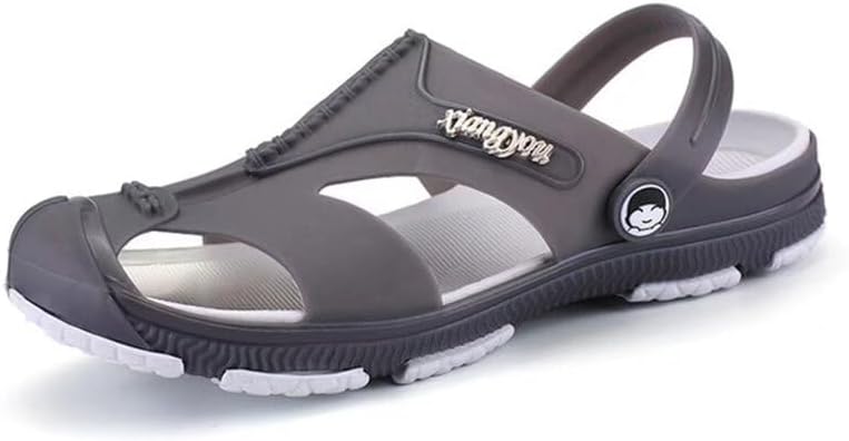 

Мужские легкие летние открытые сандалии с закрытым носком для прогулок, спорта и пляжа Zonkacen, серый