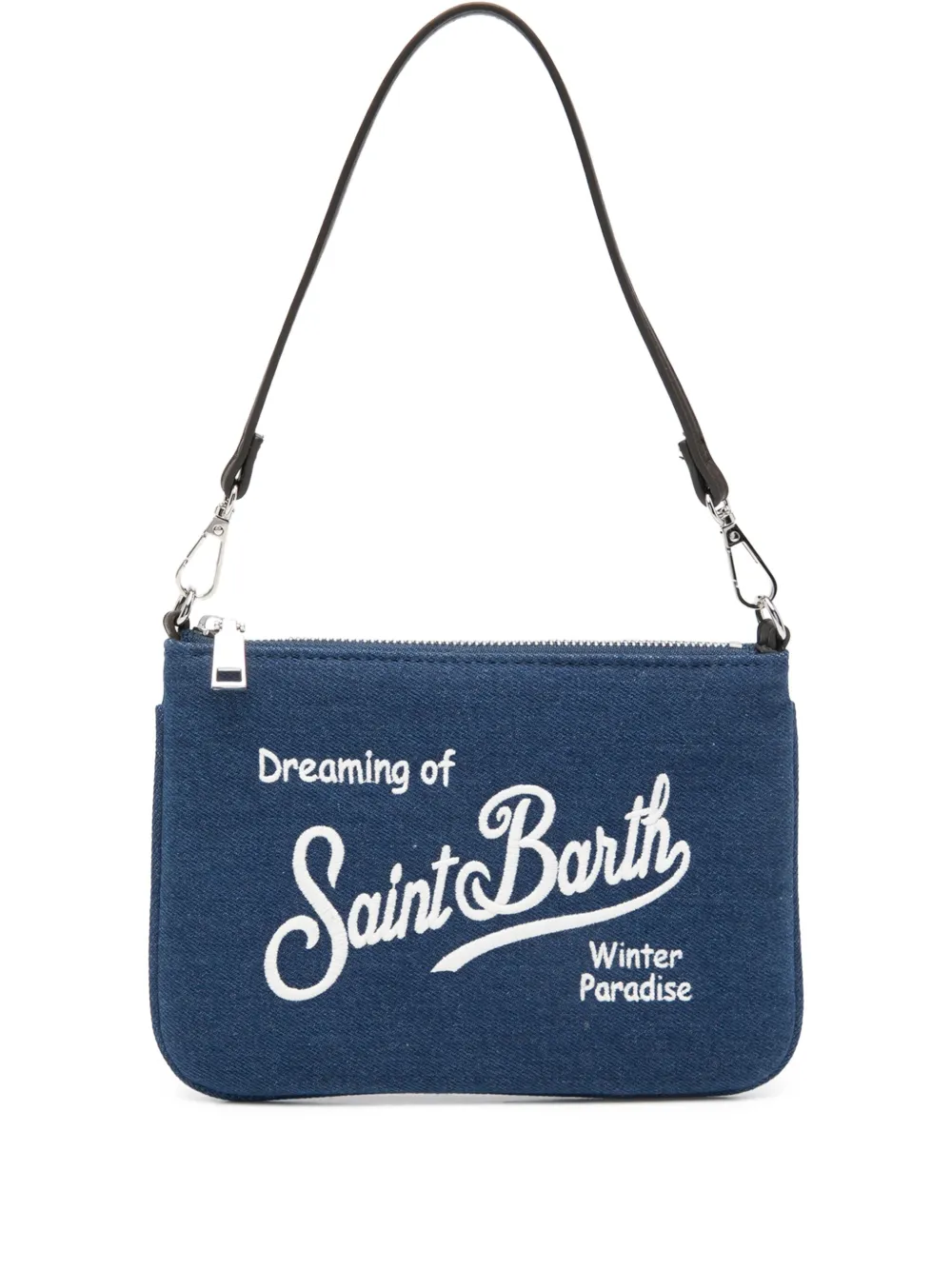 

Сумка на плечо с логотипом и молнией Mc2 Saint Barth Kids, синий