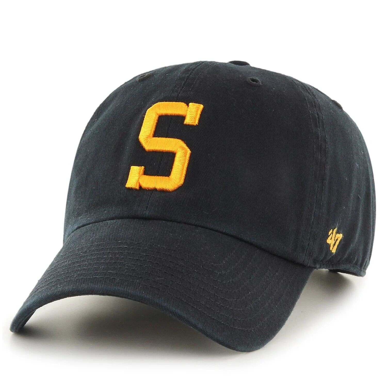 

Мужская черная регулируемая кепка Pittsburgh Steelers '47 Clean Up Alternate