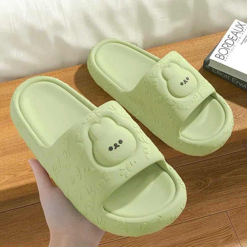Тапочки для дома и ванной комнаты, тихие, для улицы, износостойкие, с нескользящей подошвой, мужские тапочки Dmmwcx, розовый — фото 3