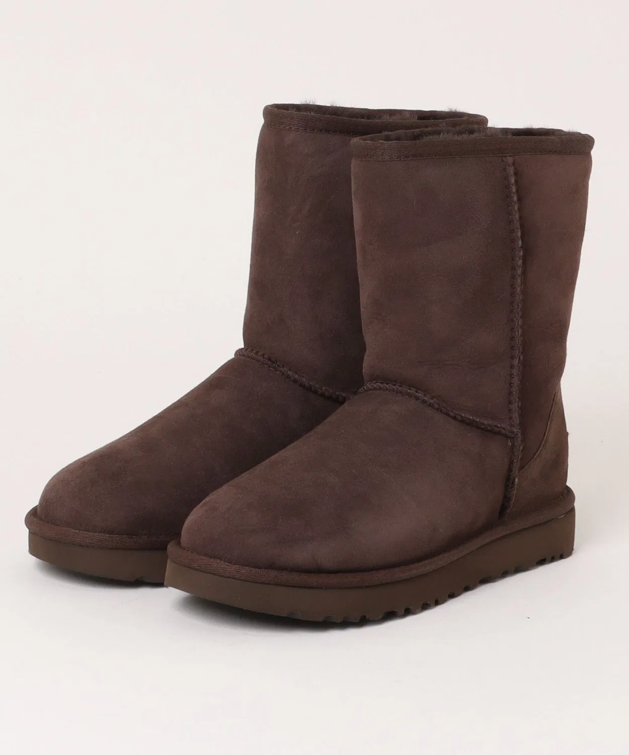 Ботинки UGG Classic Short II из овчины, темно-коричневые