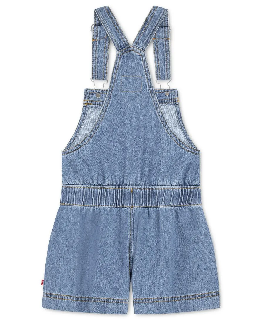 Комбинезончик с завязками на талии для девочек, размер 2T-4T Levi's, medium синий — фото 2